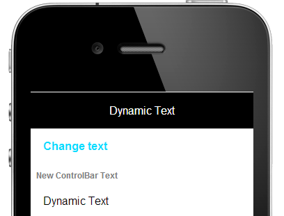 Text entered into a textbox control updating a ControlBar html item .